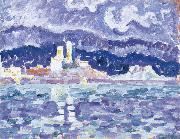 Paul Signac storm oil on canvas